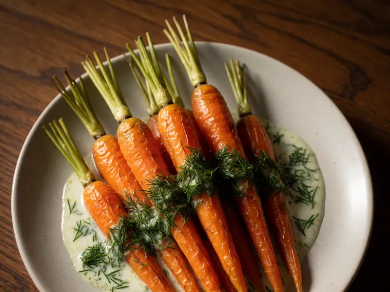 Wood-roasted carrots