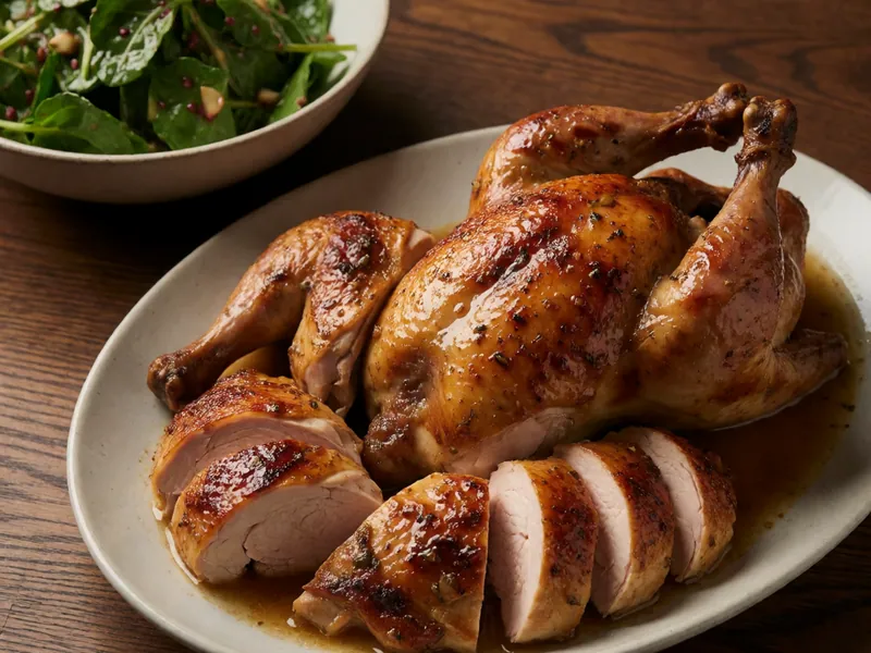 Roast chicken for two