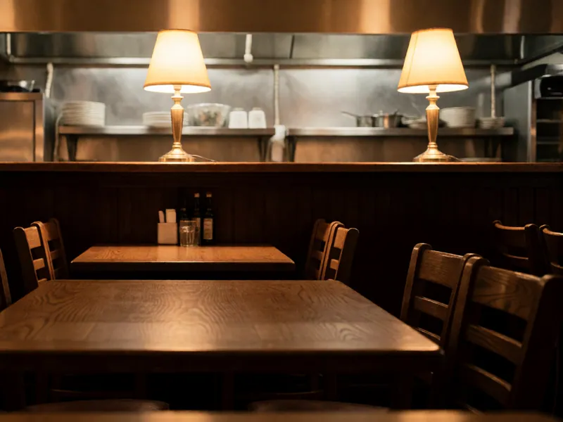 The back of the room, looking towards the pass.